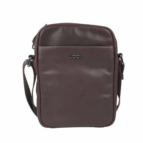 Joop! - Schultertasche für Herren, Umhängetasche in Dunkelbraun (13,5x18,5x5 cm)