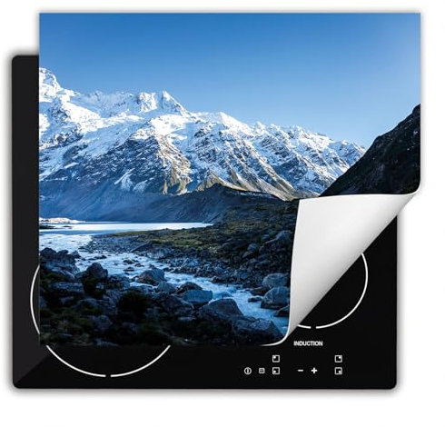 DarHaus Copri Piano Cottura Induzione 60x52 cm Coprifornelli Fornello Proteggi Tutto per la Cucina Fornelli - Inverno - montagne