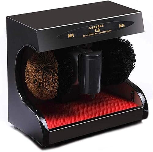 KJHYYPP Lucidascarpe Automatico a induzione, Spazzola lucidascarpe Intelligente, spolverino lucidascarpe, Nero/Oro (Style)