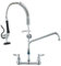 VEVOR Robinet de Cuisine Commercial avec Pulvérisateur de Pré-rinçage, Mitigeur avec Douchette Extractible, 630 mm de Haut, Entraxe 203 mm, Bec Pivotant 305 mm, Mural pour Évier 1/2/3 Compartiments