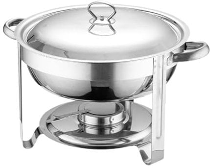 Commercial Chafing Dish Can Serve 3-4 People Round Catering Warmer Server,