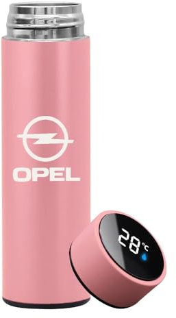 Auto Thermobecher für Opel Astra L Sports Tourer 2022-2023, Thermosflasche Thermoskanne mit Temperatur Anzeige Auslaufsicher Edelstahl Isolierbecher Kaffeebecher to Go Reisebecher Auto Zubehör