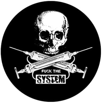 Sammys Shirt Store Fuck The System - New Vision Aufkleber 4,5 cm