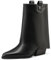 QUEEN HELENA Stivaletti Camperos a Gambale Largo Stivali Bassi a Punta Texani Donna X31-108 (Nero, Sistema Taglie Calzature EU, Adulto, Donna, Numero, Media, 37)