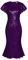 GRACE KARIN Robe de Cocktail Femme Paillettes Manches Courtes Volants Robe à Sequins avec Ceinture Robe de Bal Robe plissée L Violet foncé-7