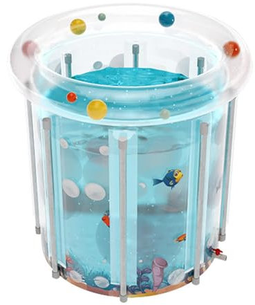 Baignoire pliable – Baignoire spa réglable pour salle de bain familiale, baignoire gonflable épaisse transparente en PVC, pour et adultes, baignoire portable pour bain chaud et bain de glace,