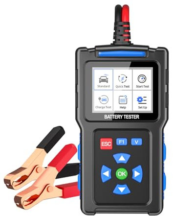HUIOP Car Battery Tester, 12V/24V, 20-2000 CCA, 10AH-300AH, Lead-acid AGM Flat AGM Wound GEL Gel Batteries, 2.4-inch TFT Color Screen