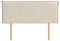 Kopfteil ELORE mit Holzbeinen 140 cm für Doppelbetten in Creme Weiß - gepolstertes Bettkopfteil mit hochwertigem Chenille Stoff, Headboard