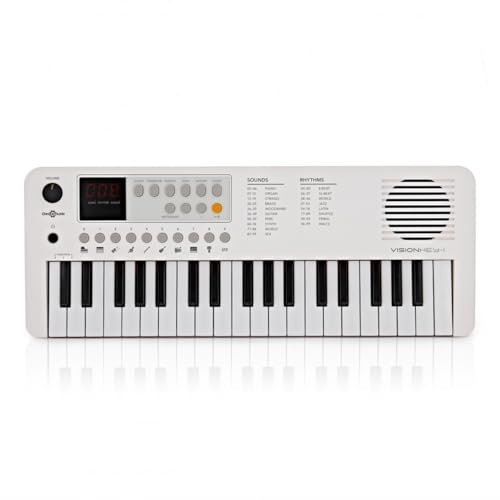 VISIONKEY-1 37 Teclas Portátil Miniteclado, Blanco