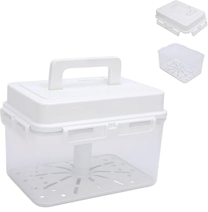 Sunicon Kimchi contenedor de fermentación de gran capacidad buen sellado rectangular Kimchi decapado caja de fermentación (4L)