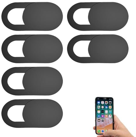 6 Pcs Laptop Camera Cover Slider,Phone Webcam Covers Protector,Computer Front Webcam Slim Slide Blocker Sticker Protective,Macbook Lens Mobile Blocker Stickers Accessories for Security Protect Privacy
