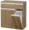 Iris Ohyama - Meuble de Tri Sélectif 3 Compartiments, 45 L, Design Moderne en Bois avec Tiroirs, Rangement pour Déchet Recyclable, Poubelle pour Cuisine, Bureau, Salle de bain, Marron Cendré, PKT-8670