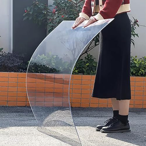 Transparente Polycarbonatplatten, durchsichtige Dachpappe, UV-Schutz, Lichtdurchlässigkeit für Außenverglasung, Gewächshaus, Markise, Carportstadien und Busunterstände (1,22 x 2 m)