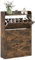 HOMCOM Mueble Zapatero de 3 Puertas Zapatero Estrecho con Estantes Ajustables Estilo Industrial para 24 Pares de Zapatos Mueble Auxiliar para Recibidor Entrada 80x24x118 cm Marrón Rústico