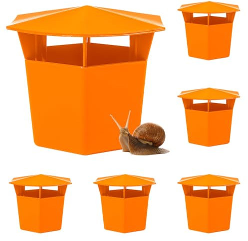 6 Stück Schneckenfalle Set, Schneckenfalle Garten Schneckenzaun, Wiederverwendbare Nacktschnecken Falle, Kunststoff Bierschneckenfallen, Schneckenschutz für Garten, Haus und Hochbeet