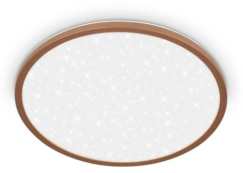 BRILONER - LED Panel mit indirektem Licht, Sternenhimmel, neutralweißes Licht, LED Lampe, Deckenleuchte, Wohnzimmerlampe, Küchenlampe, Deckenbeleuchtung, Flurlampe, 37,5x4,5 cm, Coffee