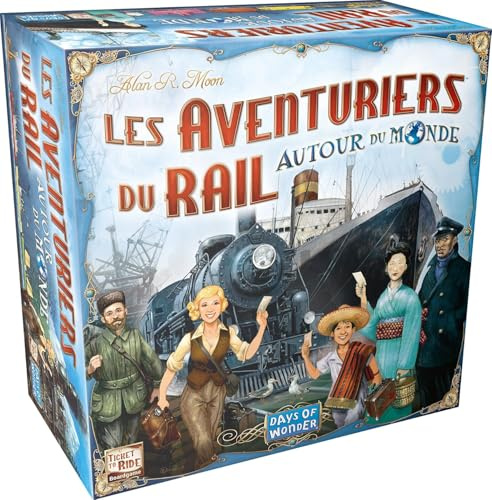 Asmodee – ave18 – Abenteurer der Schiene – Wickeln Welt - Französische Sprache