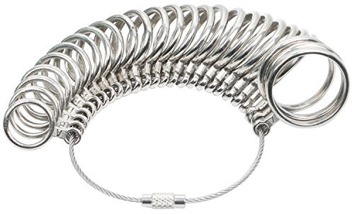 TRIXES Ringgrößenmesser UK Größen für Juweliere und Hobbykünstler A bis Z Metall Fingerring für massgeschneiderte und neue Ringe