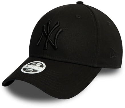 New Era New York Yankees MLB League Essential Tonal Schwarz 9Forty Verstellbare Damen Cap - One-Size