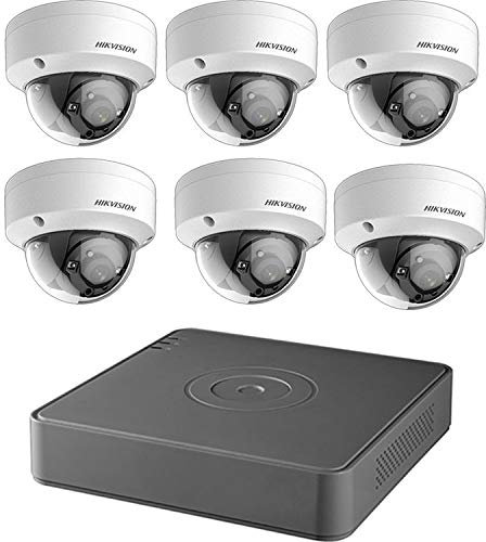 HIKVISION 5MP CCTV SECURITY SYSTEM 4K DVR 8CH 2TB H.265+ HIK 5 MP 2.8MM 6X CAMERAS OUTDOOR NIGHT VISION KIT TRADE UK SELLER DS-7208HUHI-K1 DS-2CE56H1T-ITM (2TB