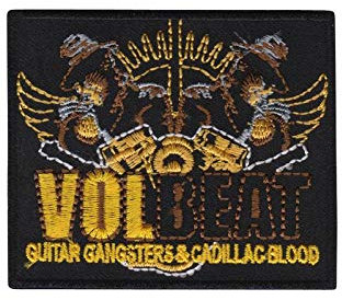 Volbeat Guitar Gangster Cadillac Blood Aufnäher Besticktes Patch zum Aufbügeln Applique