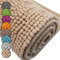 DILUMA Badematte Chenille 70x120 cm Beige Rutschfester Hochflor Badteppich Wellness Badvorleger Saugfähig und Flauschig