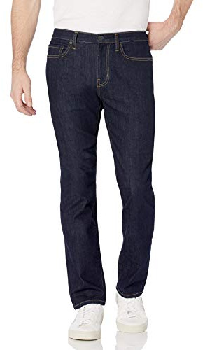 Amazon Essentials Men's Jeans Slim Fit Stretch - Discontinued Colours, Rinsed, 42W / 30L