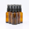 Let's Sanitise Amber Glass Bottle, Refillable Liquid Containers Fine Mist Spray Travel Atomiser with Black Atomiser Sprays for Cleaning, Aromatherapy, Essential Oils (50ml, 6Pcs)