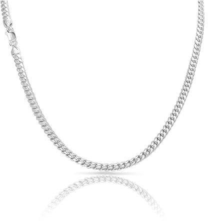 TAIPAN Miami Cuban Link Chain 5mm breit 60cm lang Kette aus 925 Sterlingsilber Silberkette Herren Damen inkl. Beutel, Putztuch, Zertifikat (60)