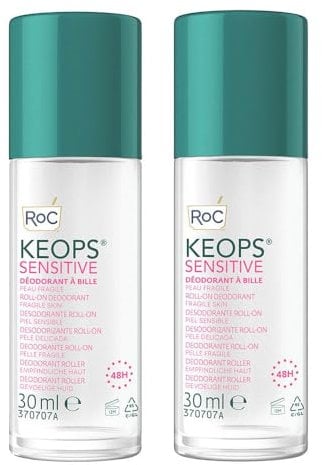 Roc Keops Pack Roll-on Deodorant Sensitive 2x30ml