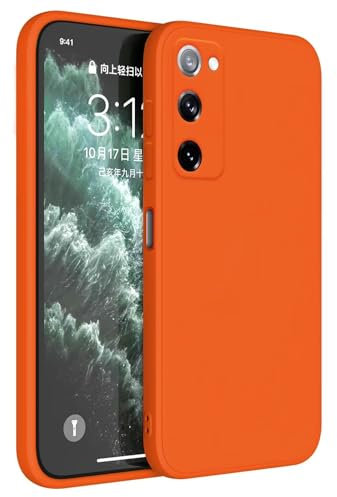 Topme Coque pour Samsung Galaxy S20 FE (6.5 inches) Etui Housse, Protecteur de Peau en Silicone TPU - Orange