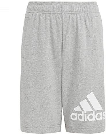 adidas Unisex Kinder Essentials Big Logo Cotton Shorts, medium Grey Heather/White, 11-12 Years