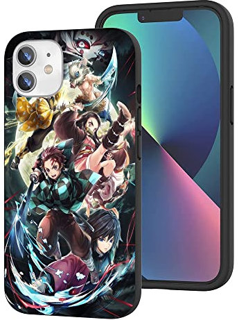 WANGQINHAI Kompatibel mit iPhone 11 Hülle, Anime Cool Manga TPU Drop Protection Shock Absorbing Scratch Resistant Phone Case Cover (Anime-Demon-Slayer-Comic-3)