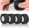 STCRERAG 4 Pz Nastro Isolante in Tessuto Nastro Adesivo Telato Nastro per Cablaggio Automobilistico Nastro di Riduzione del Rumore Nastro Adesivo in Tessuto per Auto, Moto e Cavi - Nero, 32mm*11.5m