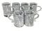 BML 6 x Sparkling Silver Crystal Crushed Filled Mugs Turkish Diamond Cups Perfect for Gift Luxury Kitchen Decoration Housewarming Diamond Cup Set