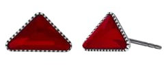 Konplott: Ohrstecker Jumping Angels red, größere moderne Dreieck-Ohrstecker in rot, für Damen/Frauen