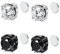 SCJJZ Ohrringe für Herren,Ohrringe für Damen,Nicht durchbohrte Fake-Ohrringe, Unisex-Zirkon-Ohrringe, Magnet-Ohrclips (2 Paar)