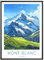 MJ-GRAPHICS® | Vintage Reise Poster Set - Mont Blanc Alpen, Frankreich Berglandschaft - Fine Art Kunstdruck 300g - A3 Qualitätsdruck Travelposter im Retrostil mit intensiven Farben - ohne Rahmen