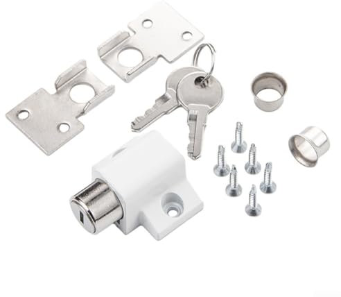 Cerradura de aleación de zinc para ventana corredera para seguridad infantil, opciones de instalación fáciles disponibles ()