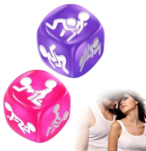 2-teiliges Würfelspiel-Set,Verführerische Würfel für Frauen und Männer,Sexstellungen für Paare,Kama-Sutra Sex-Spiel für Erwachsene,Erotikwürfel Sexstellungen Lehrbuch für Paare für Paar Erwachsene