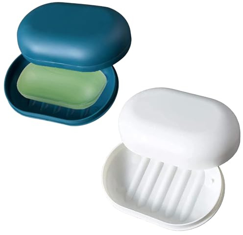 2PCS Travel Soap Case Box – Leakproof & Durable Soap Container with Lid – Portable Soap Holder for Shower, Gym, Camping & Home Use