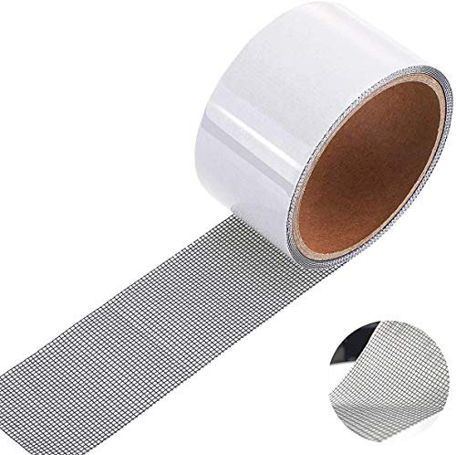 Yolistar Screen Repair Tape, Screen Repair Screen Patch Waterproof Fiberglass Repair Tape with Strong Adhesive for Windows and Door Screen Repair Anti-Mosquito 5cm x 200cm (Gray)
