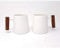 TeaLogic 2er Set Becher Blanca für 320ml weiß Porzellan mit Rosenholzgriff