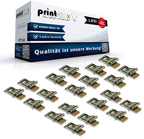 Print-Klex GmbH & Co.KG 20x LED Panel Befestigungsclips Montageclips Deckenhalterung Set Clips - Office Plus Serie