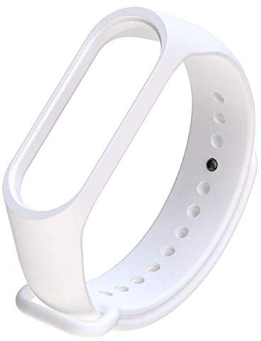 REY Correa Recambio para XIAOMI MI BAND 5-6 - 7 - AMAZFIT BAND 5, Pulsera Brazalete Ajustable, Color Blanco