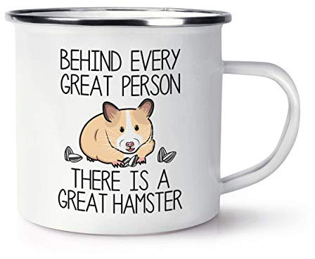 Derrière Chaque Grand Personne There Est Un Grand Hamster Émail Tasse Mug