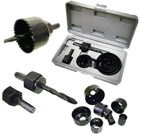 Set frese a tazza per trapano kit 11 seghe foratrici legno plastica