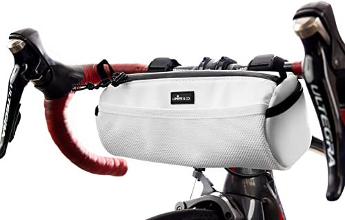 Lumiere & Co. Schwarze Fahrrad-Lenkertasche, Fahrrad-Lenkertasche, Fahrrad-Lenkertasche, Fahrradtaschen, Lenker, Mountainbike-Aufbewahrung, Fahrradtasche für Fahrrad