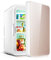 Mini Fridge 10 Liter/12 Can Portable Makeup Fridge with Handle for Skincare, Cosmetics, Food and Car,Champagne Gold