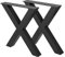 Fayelong 2 Stahl Tischgestell Tischkufen Tischbeine X-Form metall schwarz 28x 20 Esstischbeine 28Höhe 20 Breite Hochleistungs-Bankbeine Computertischbeine